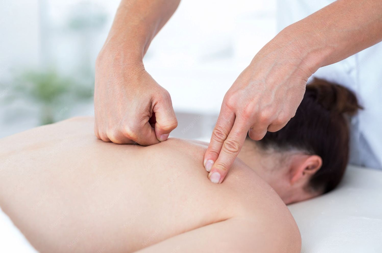 Stress relief massage with focused neck and shoulder work at Nature Massage Spa Midway City